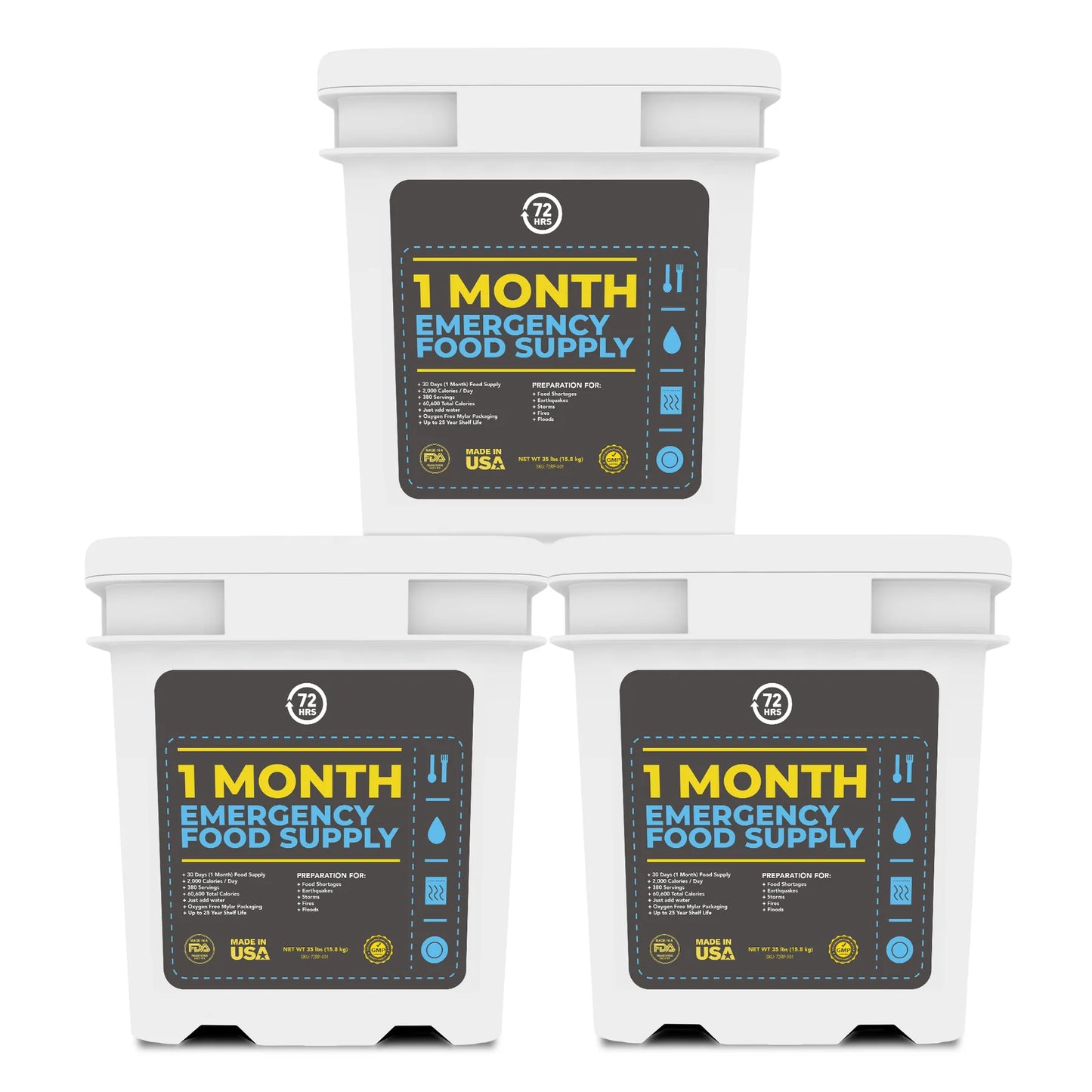 72HRS 180 Day (6 Months) 2000 Calories Per Day Emergency Food Supply Survival Food Kit