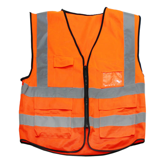 Safety Vest With Reflective Strip, XXL, Orange