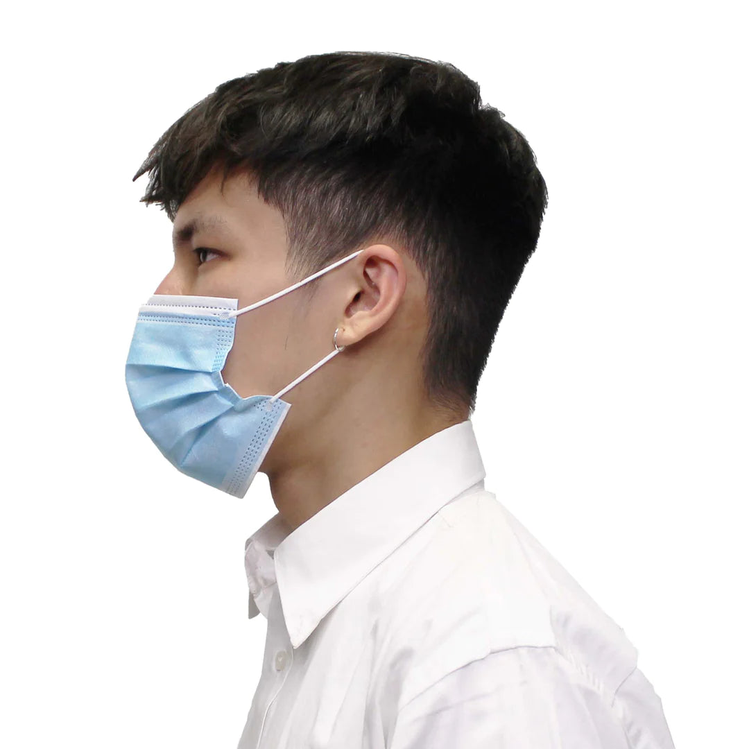 3-PLY Earloop Disposable Face Mask, Box Of 50 - Ready First Aid