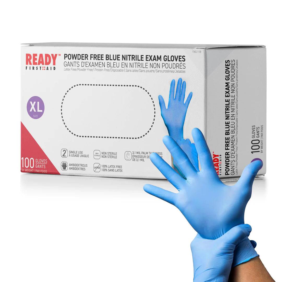 Nitrile Gloves (XL), Blue, 4.0 Mil, Box Of 100 Pieces - Ready First Aid™