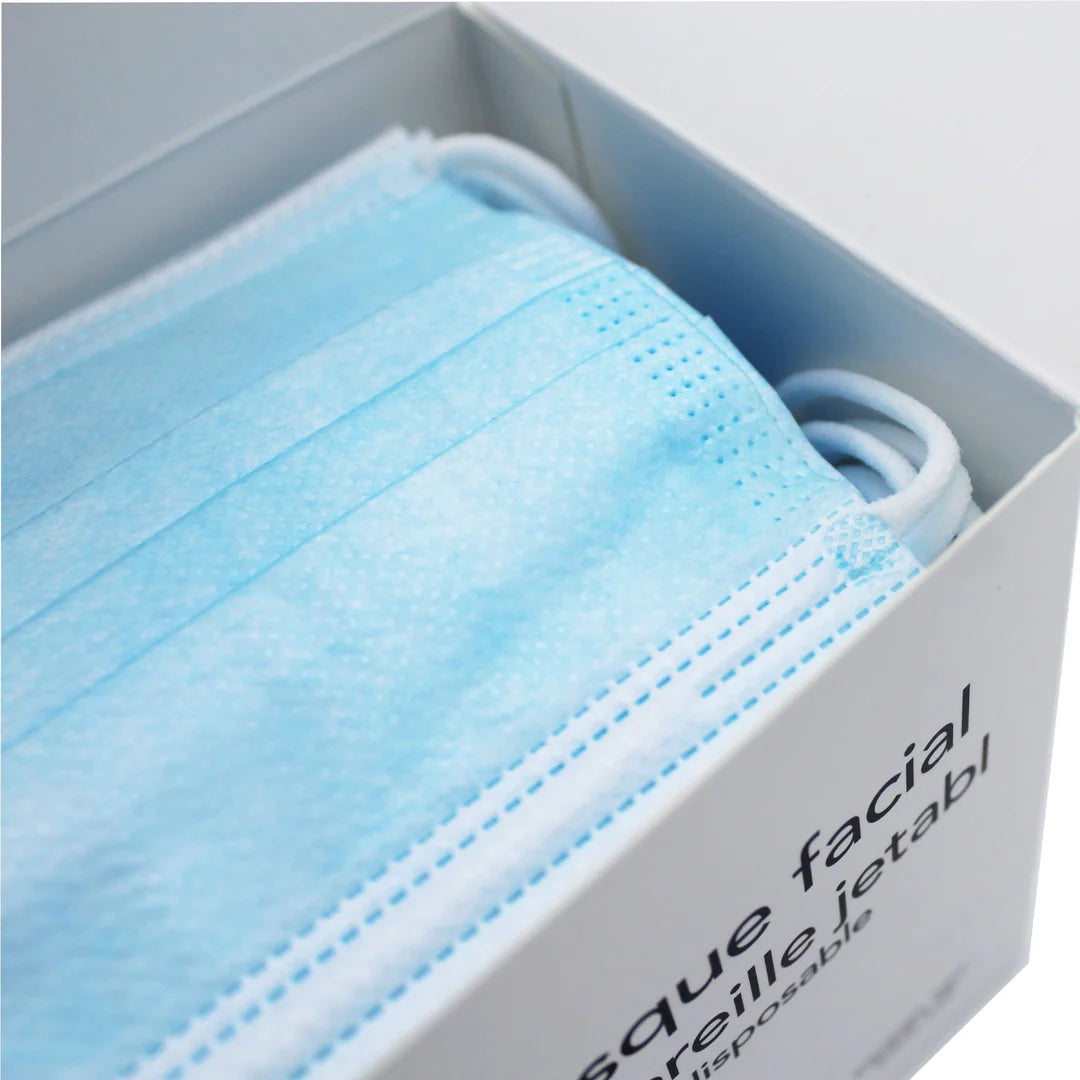 3-PLY Earloop Disposable Face Mask, Box Of 50 - Ready First Aid