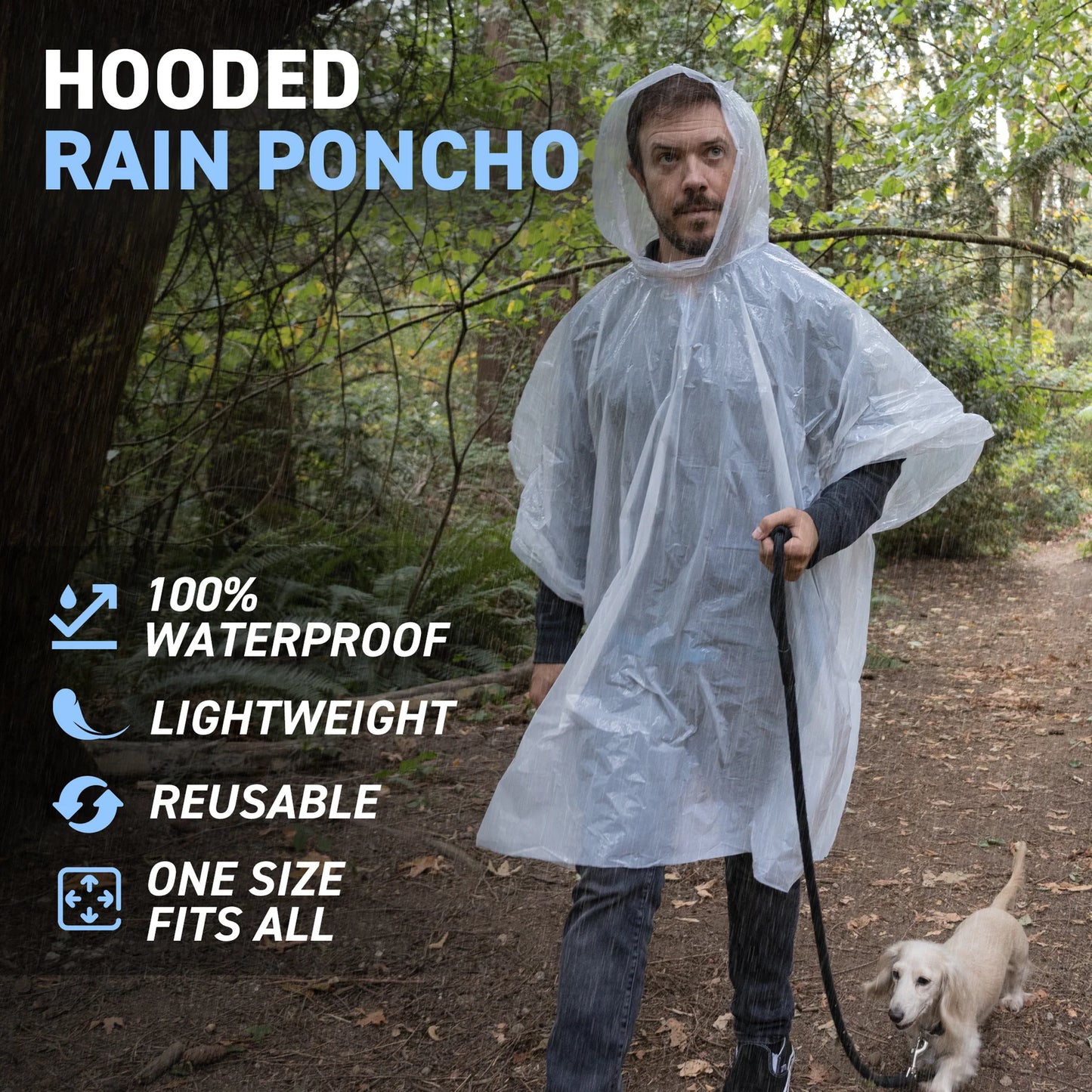 Hooded Rain Poncho