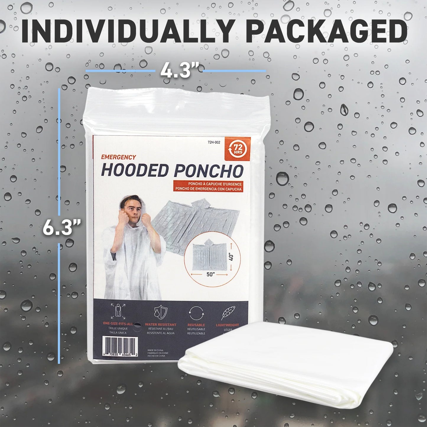 Hooded Rain Poncho