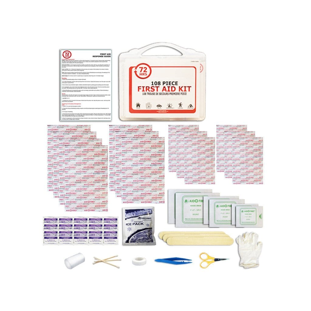 108 Pcs First Aid Kit with BZK