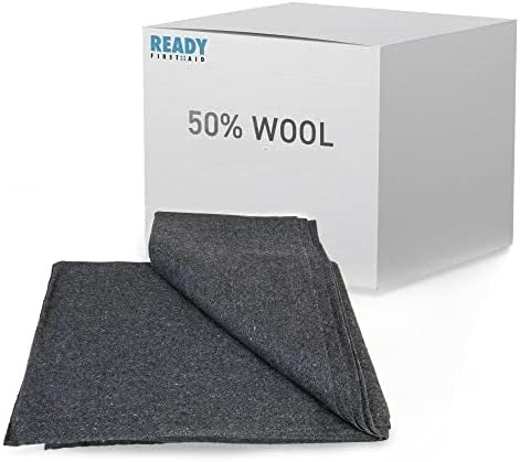 Wool blanket (50% wool) 50" x 80", 2lbs Gray