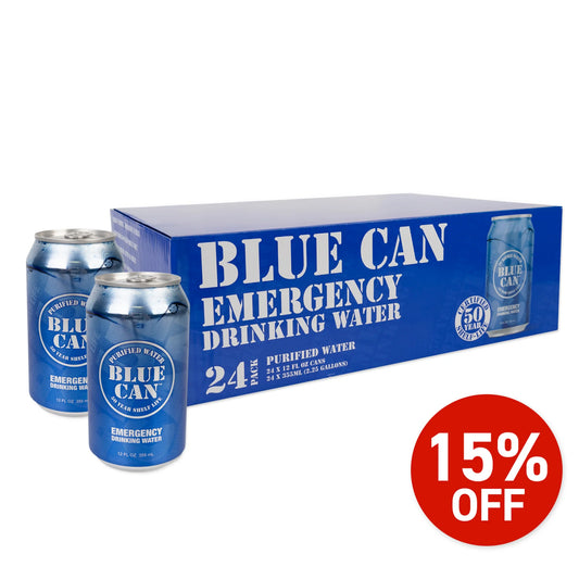 BLUE CAN Emergency Drinking Water- 12oz