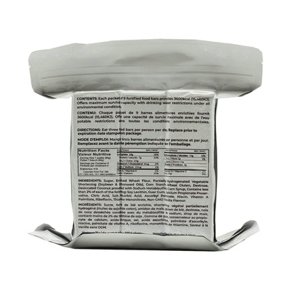 3600 Calorie 72HOURS Emergency Food Ration (NON-GMO) (Case Of 20)