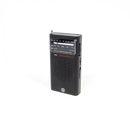 Crusader Mini NOAA Radio AM/FM (Black)