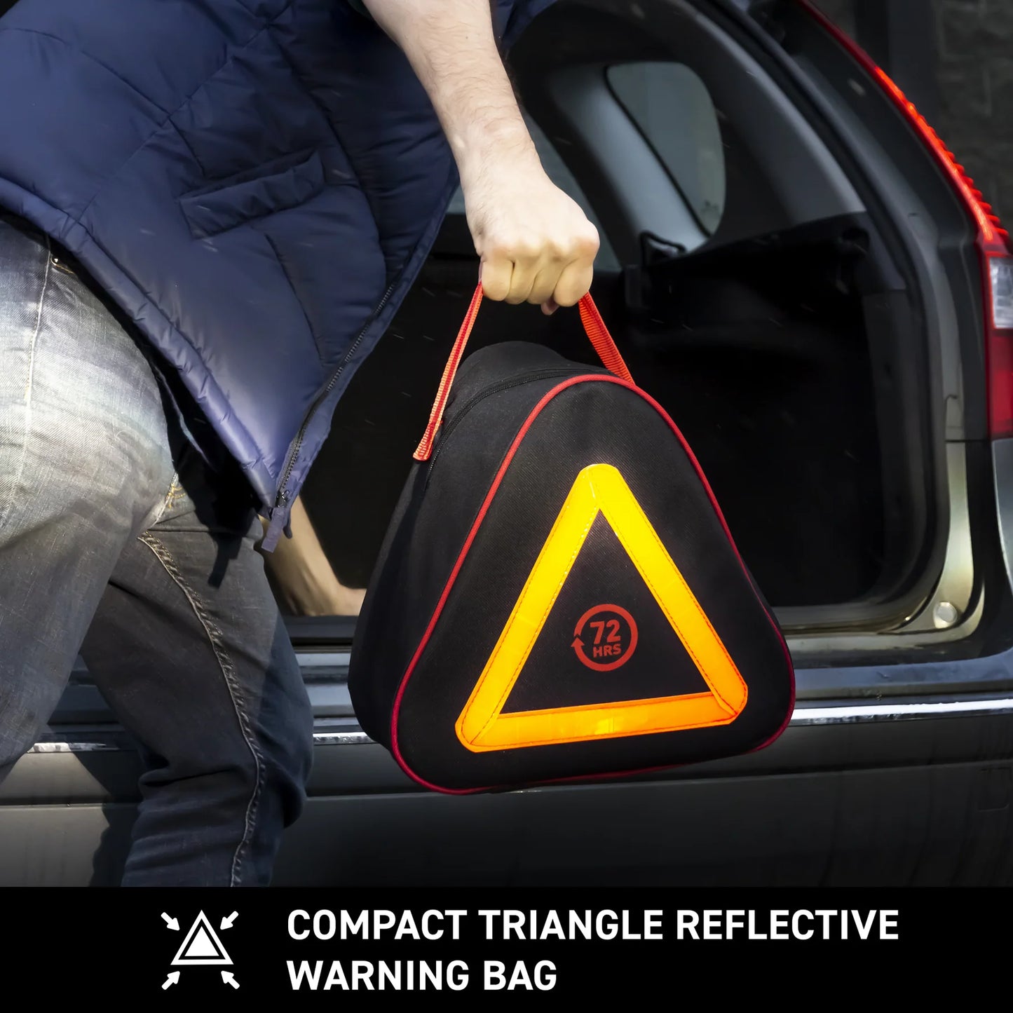 Deluxe Triangle Roadside Emergency Kit with Escaping Tool