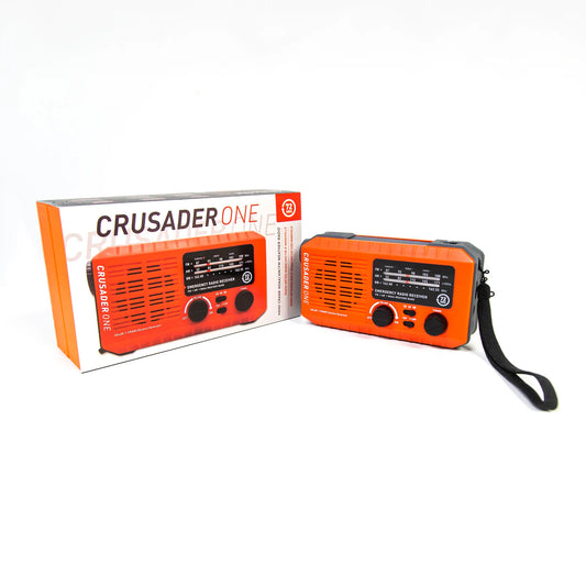 Crusader One Flashlight Analog Radio (Red)