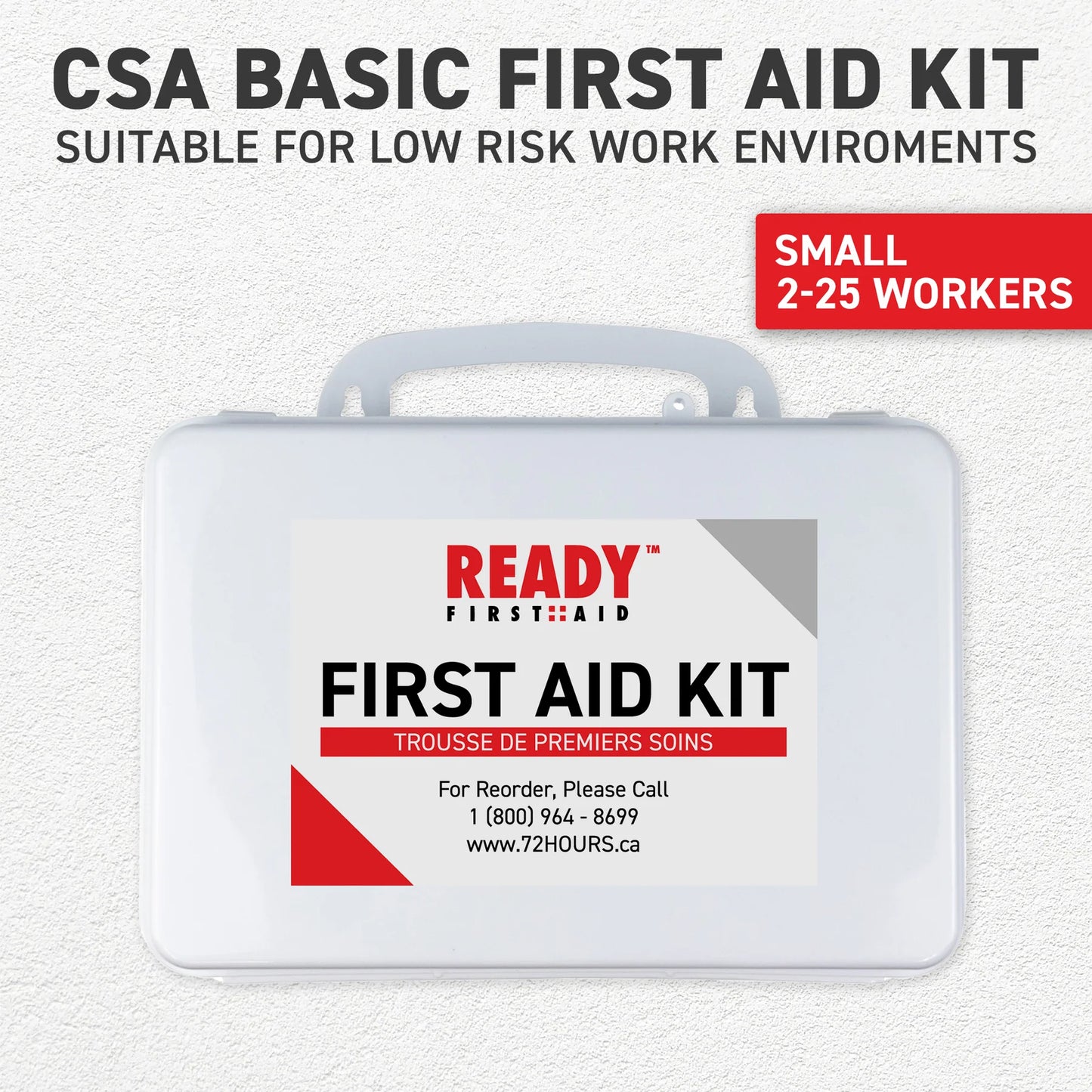 CSA Type 2 - Basic First Aid Kit Small (2-25 Workers) With Plastic Box