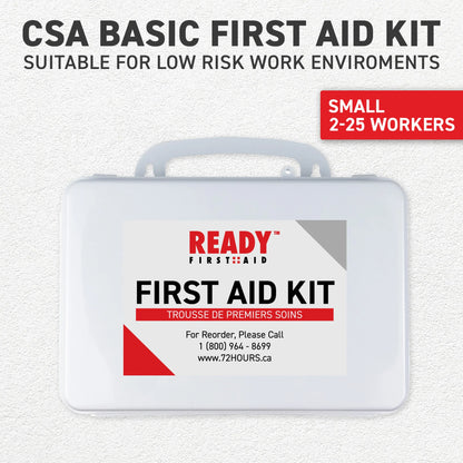 CSA Type 2 - Basic First Aid Kit Small (2-25 Workers) With Plastic Box