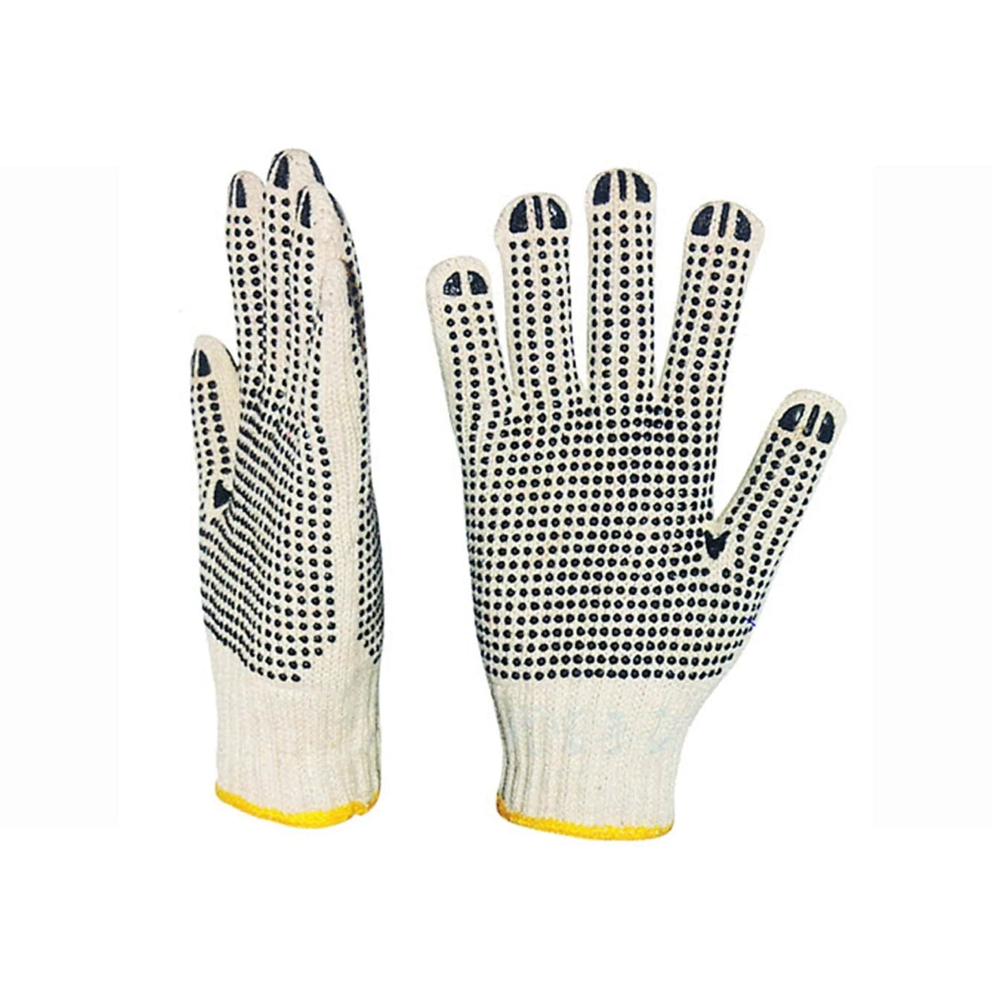 Gloves, Cotton Knitted (1 Side With Dots)