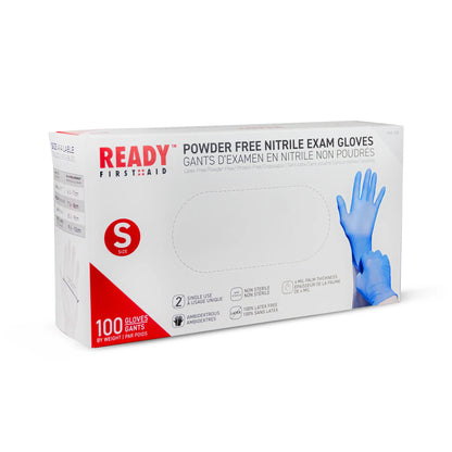 Nitrile Gloves (S), Blue, 4.0 Mil, Box Of 100 Pieces - Ready First Aid™