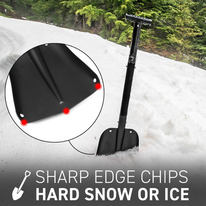 Aluminium snow shovel (110cm long) and snow scraper kit