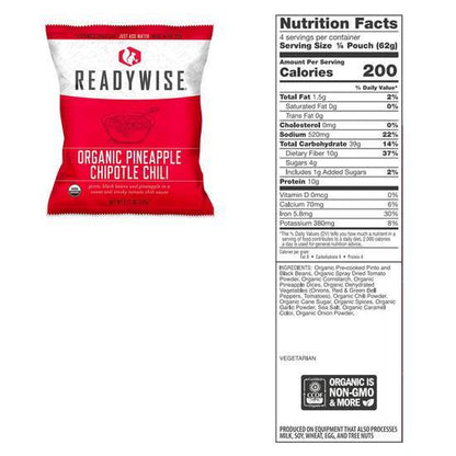 ReadyWise 90 Servings - Organic Emergency Freeze Dried Food