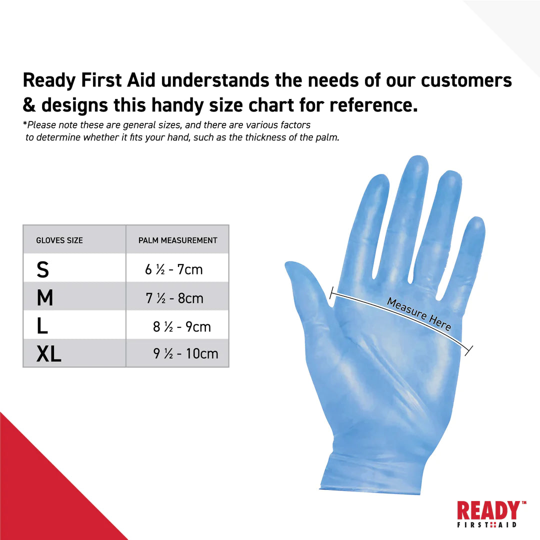 Nitrile Gloves (XL), Blue, 4.0 Mil, Box Of 100 Pieces - Ready First Aid™