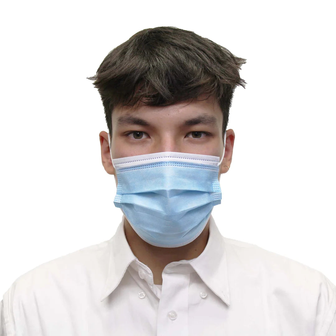 3-PLY Earloop Disposable Face Mask, Box Of 50 - Ready First Aid