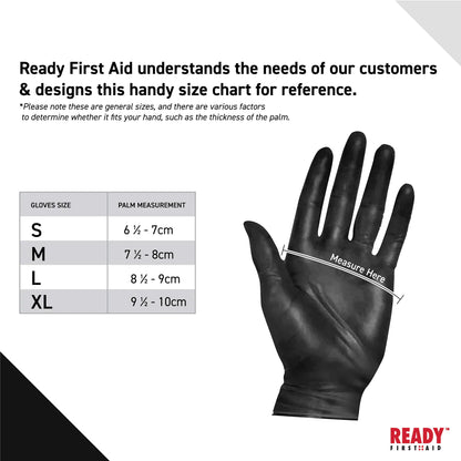 Black Nitrile Gloves (XL), Box Of 100 Pieces, 5.0 Mil - Ready First Aid™