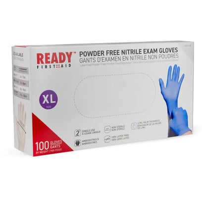Nitrile Gloves (XL), Blue, 4.0 Mil, Box Of 100 Pieces - Ready First Aid™