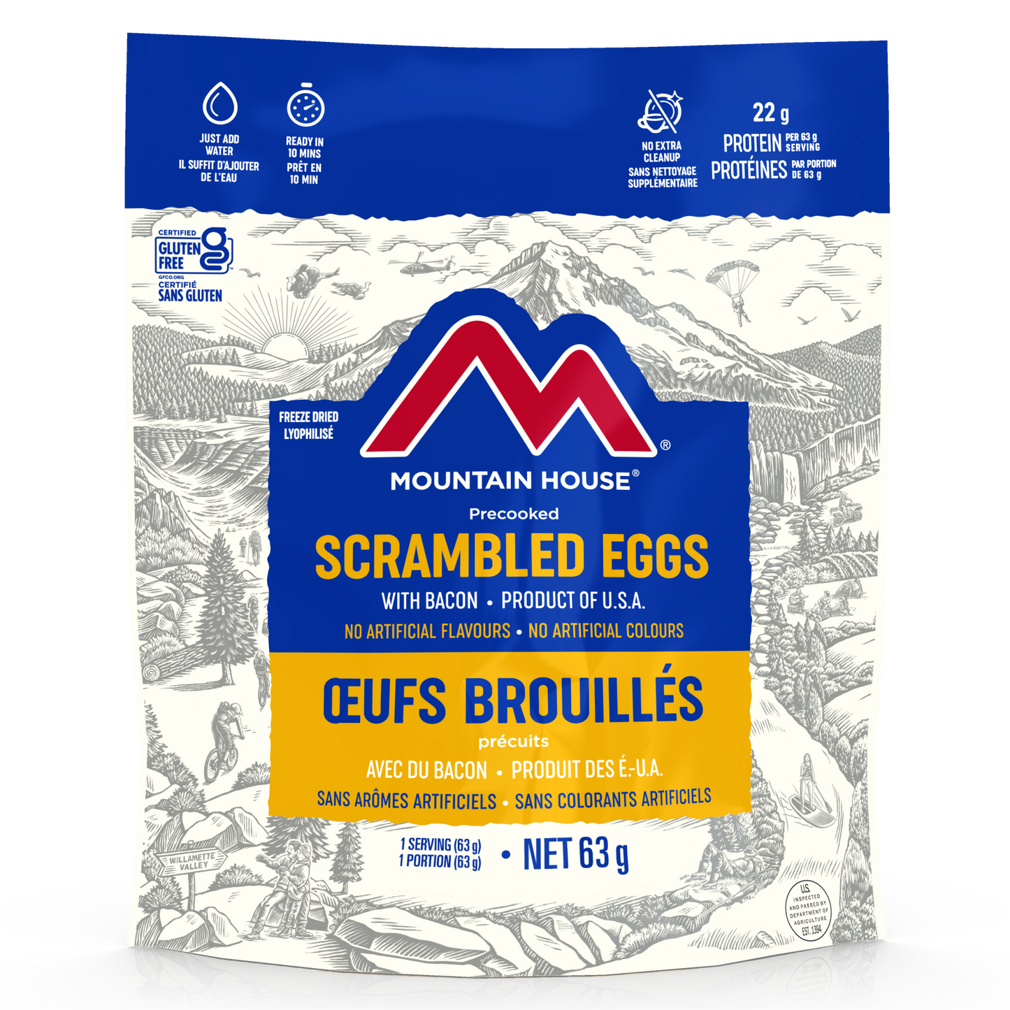 Mountain House Scrambled Eggs with Bacon Pouch