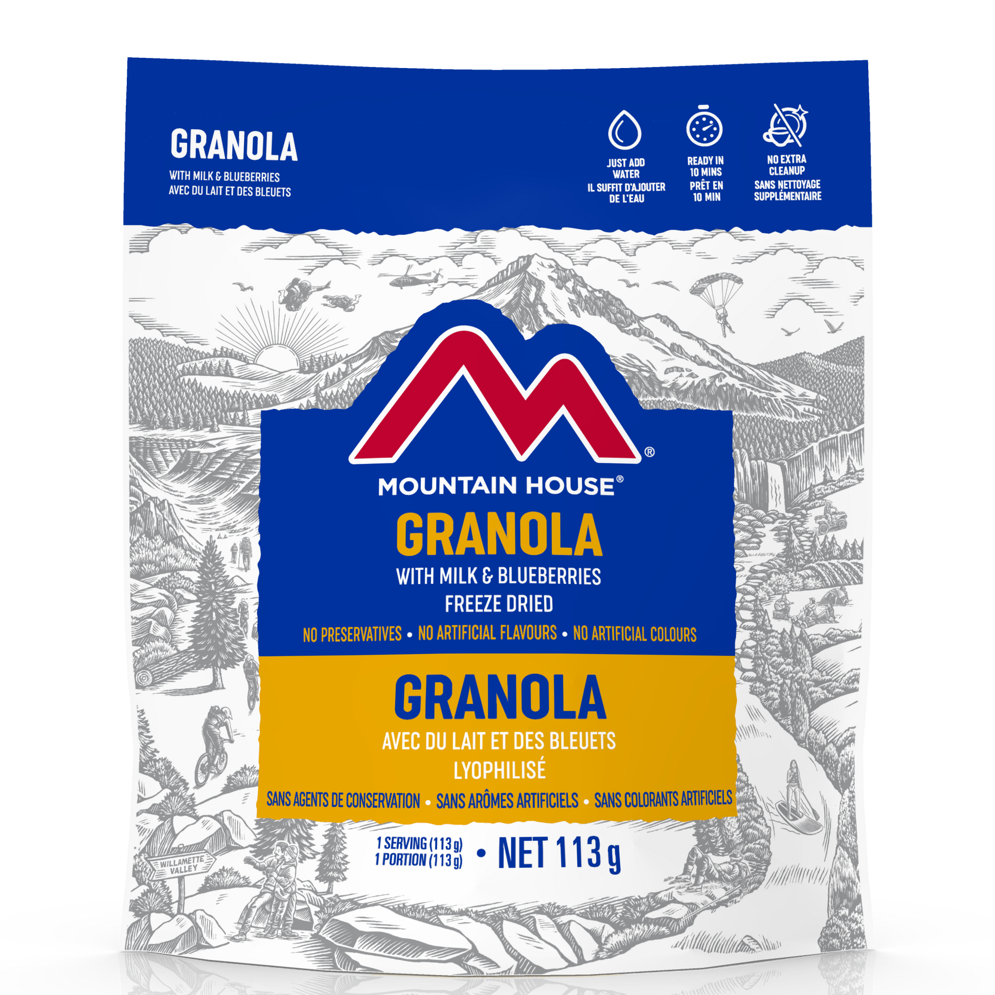 Mountain House Granola with Milk and Blueberries Pouch