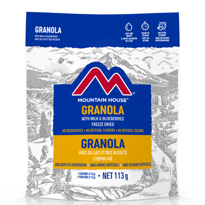 Mountain House Granola with Milk and Blueberries Pouch