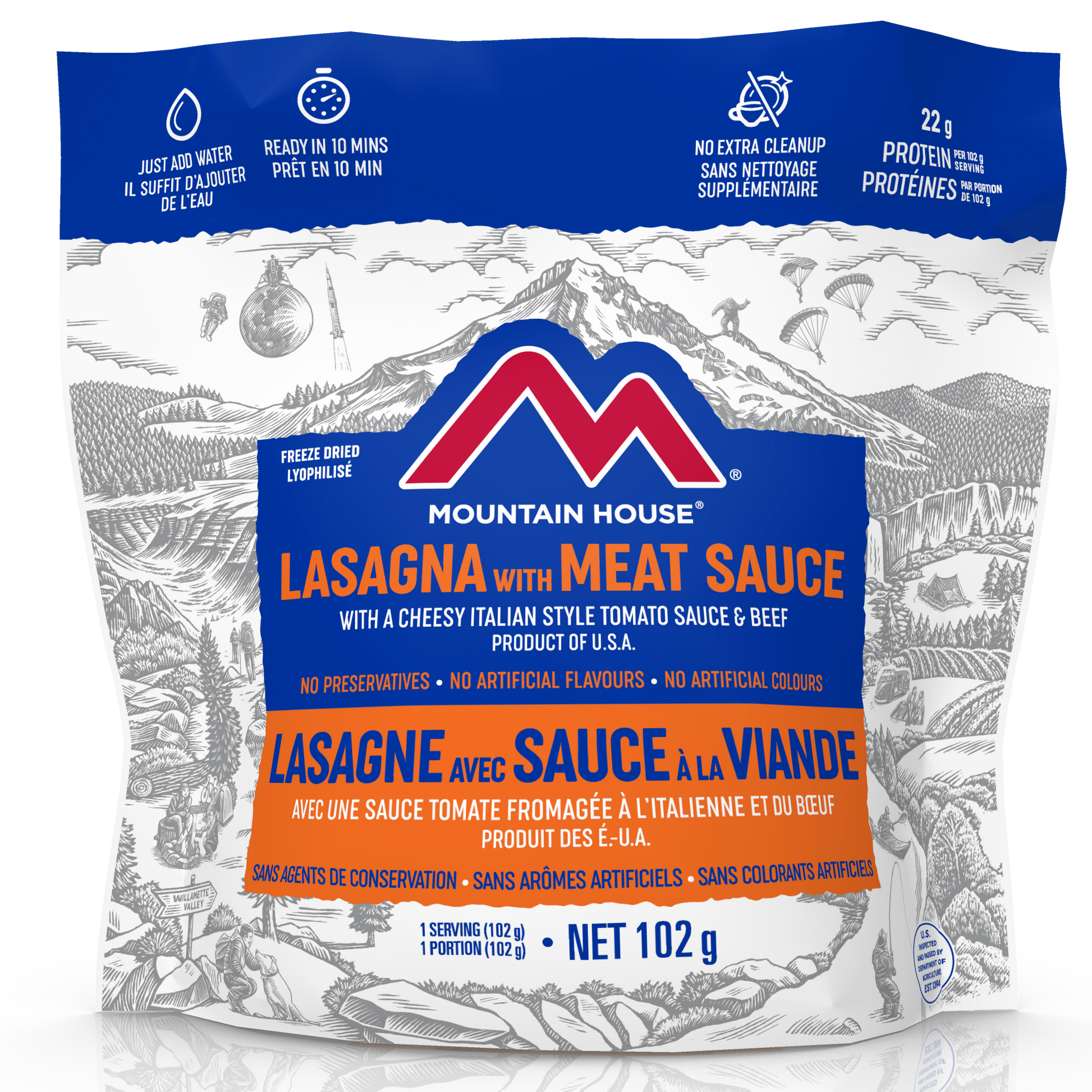 Mountain House Lasagna with Meat Sauce Pouch