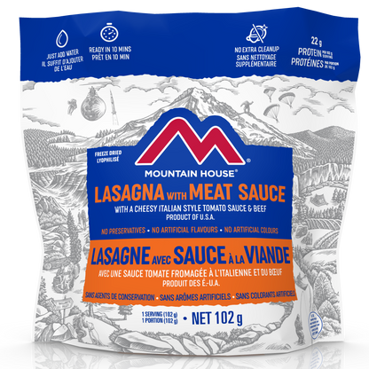 Mountain House Lasagna with Meat Sauce Pouch