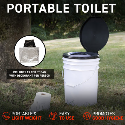 72HRS portable toilet with toilet deodorant bag